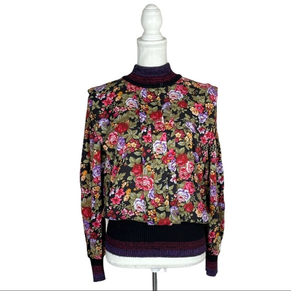 Vintage Leslie Fay 80s Floral Print Sports Top & Pencil Skirt Coordinates - Picture 7 of 14